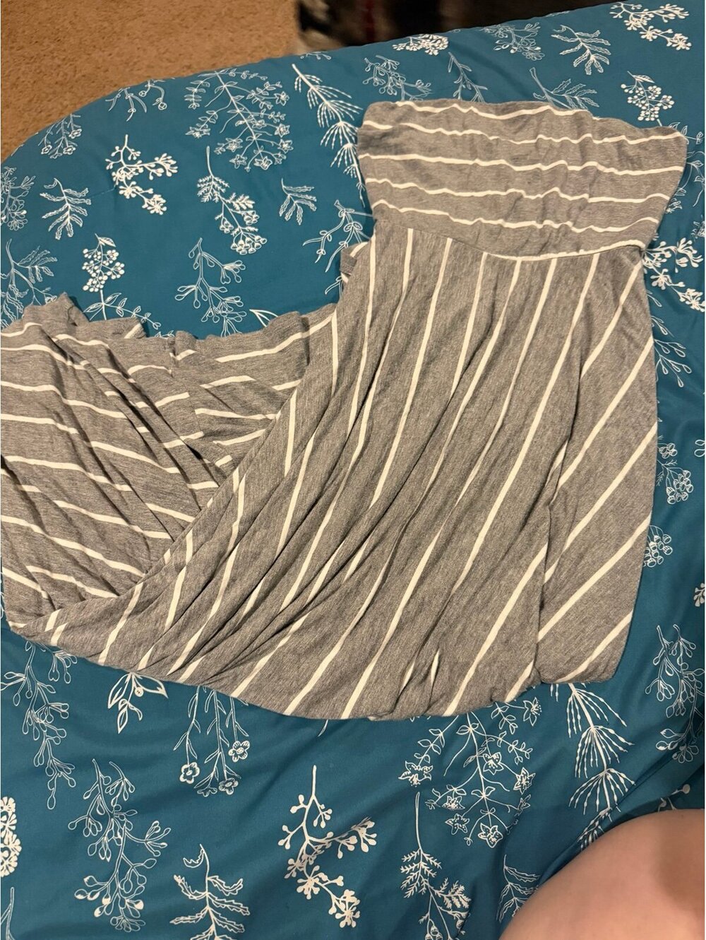 Reborn j large striped gray dress